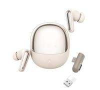 VBESTLIFE Écouteurs de Jeu sans Fil, 2,4 G Bluetooth 5.4 Double Mode avec Micro ENC et Dongle USB C pour Téléphone, Tablette, Ordinateur Portable, Console de Jeu VR (White)