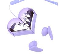 VBESTLIFE Écouteurs en Forme de Cœur, écouteurs sans Fil Bluetooth 5.4 avec étui de Chargement, Son Stéréo pour Femmes et Filles (Purple)
