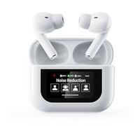 VBESTLIFE Écouteurs sans Fil avec étui de Chargement à écran Tactile, Bluetooth 5.4, Suppression du Bruit, Lecture 4H, étui de Chargement sans Fil 380 MAh (White)