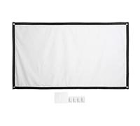 VBESTLIFE Écran de Projection 60 Pouces, Pliable 16: 9 HD écran de Projection de Films Haute Densité avec 4 Crochets pour Home Cinéma Extérieur Intérieur