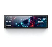 VBESTLIFE Écran Secondaire D'ordinateur 9,2 Pouces, écran de Panneau de Capteur FHD 1920 X 462 avec Thèmes Vidéo Dynamiques pour la Surveillance de la Température du CPU et du GPU (Black)