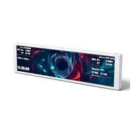VBESTLIFE Écran Secondaire D'ordinateur 9,2 Pouces, écran de Panneau de Capteur FHD 1920 X 462 avec Thèmes Vidéo Dynamiques pour la Surveillance de la Température du CPU et du GPU (White)