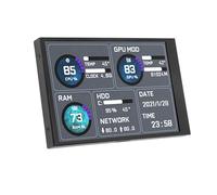 VBESTLIFE Écran Secondaire IPS de 3,5 Pouces, Mini écran USB pour PC CPU HDD Moniteur de Données Affichage de la Température de L'ordinateur sous-écran de Type C