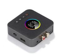 VBESTLIFE Émetteur-récepteur Bluetooth 6.0, Adaptateur Stéréo Bluetooth 3 en 1 avec émetteur FM, Affichage Numérique, Entrée Auxiliaire 3,5 Mm et Lecture USB.