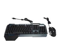 VBESTLIFE Ensemble Clavier et Souris Filaire, Clavier RVB Mécanique Filaire et Souris 3200DPI Combo Clavier Filaire USB Souris Support de Stylo de Téléphone pour Bureau à Domicile