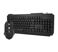 VBESTLIFE Ensemble Clavier et Souris filaires, Clavier et Souris mécaniques, Accessoires de Jeu, Clavier et Souris de Jeu, pour la Maison/Le Bureau(Noir)