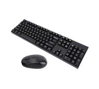 VBESTLIFE Ensemble Clavier et Souris sans Fil, Clavier sans Fil 2,4 G avec Souris Ergonomique pour Ordinateur PC, Clavier 104 Touches, alimenté par Batterie (Black)