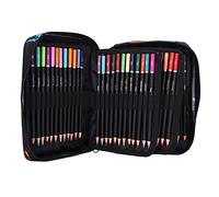 VBESTLIFE Ensemble de 72 Crayons de Couleur à Fermeture éclair, étui Portable de Couleurs Riches pour Débutants en Peinture et Dessin