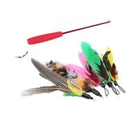 VBESTLIFE Ensemble de 9 Baguettes Teaser pour Chat, Jouet Interactif en Plumes, Bâton de Plumes Rétractable Réglable pour Un Plaisir sans Fin et L'établissement de Relations