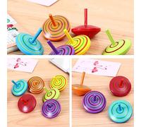 VBESTLIFE Ensemble de Gyroscope en Bois coloré pour Fête d'enfants, Matériau Sûr, Jouet de Décompression 10 Pièces pour Enfants, Couleurs Vives (couleur1)