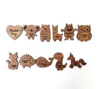 VBESTLIFE Ensemble de Mini Pendentifs en Forme D'animaux en Bois, 11 Pièces, Signe Suspendu sculpté pour la Fête des Mères, L'obtention D'un Diplôme, Noël, Thanksgiving (éléphant)