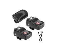 VBESTLIFE Ensemble Déclencheur de Flash sans Fil 16 Canaux avec 1 Emetteur + 2 Récepteurs + 1 Cordon de Synchronisation