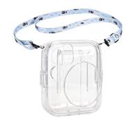 VBESTLIFE Étui de Protection pour Appareil Photo Mini 13, Coque Rigide en PC, Coque Transparente avec Bandoulière et Compartiment de Rangement pour Photos (White)