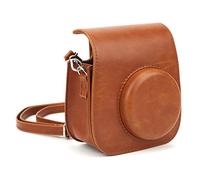 VBESTLIFE Étui de Rangement pour Appareil Photo en PU, Sac à bandoulière Vintage, pour Appareil Photo Mini 11/9/8, matériau PU de + Doublure en Peluche