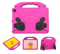 VBESTLIFE Étui pour Tablette EVA pour HD10 2021/2023, Housse de Protection Antichoc avec Poignée Pliable Rotative, Lavable, Découpes Précises (Rose Rouge)