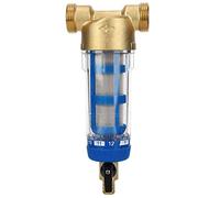 VBESTLIFE Filtre à Eau à Sédiments Spin Down, Pré-filtre Réutilisable de 50 Microns pour Toute la Maison, Double Filetage G1 G3/4, Boîtier Transparent, 40-100 °F 20-100 Psi Utilisation en Intérieur