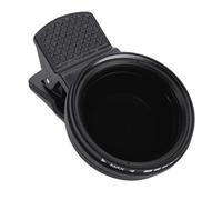 VBESTLIFE Filtre D'Objectif ND2-ND400 ND Variable de 37 Mm, 1 à 9 Arrêts pour Objectif de Téléphone, Filtre à densité Neutre Réglable avec Pince de Téléphone