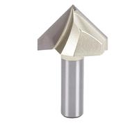 VBESTLIFE Fraise à Rainure en V 90 Degrés, Queue de 1 2 Pouce, Diamètre | La tige de 1 à 2 pouces s\'adapte à la plupart des toupies portatives et de table, coupe le bois, les métaux mous en