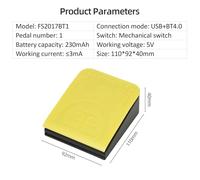 VBESTLIFE FS2017BT1 - Interrupteur Mécanique à Pied Unique, Pédale pour Jeu et Contrôle de Machine, Matériau ABS Jaune + Noir