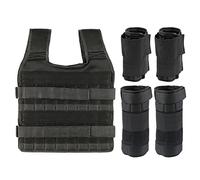 VBESTLIFE Gilet Réglable lesté en Respirante pour Entraînement de Force pour Exercice de Chargement de Poids avec Poids pour les Jambes et les Bras pour les Amateurs de Fitness 15 Kg/35 Kg (15KG)