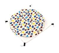 VBESTLIFE Hamac Confortable à 3 Couches, Sac de Couchage Suspendu en Forme D'écureuil pour Hamster, Tissu en Coton Chaud + Peluche 30x30cm (étoiles de Dessin animé)