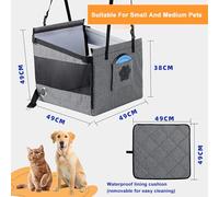 VBESTLIFE Hamac Imperméable et Portable pour Siège de Voiture pour Chien, Siège de Voiture Réglable pour Chiens de Petite et Moyenne Taille - Protection de Arrière pour Animal de Compagnie avec (GRAY)