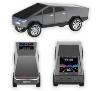 VBESTLIFE Haut-Parleur Bluetooth, Haut-Parleur Portable inspiré d'un Camion électrique avec écran D'affichage Dynamique, Radio FM, Lecture USB, Lumières de Fête LED, Micro intégré (Grey)