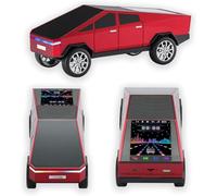 VBESTLIFE Haut-Parleur Bluetooth, Haut-Parleur Portable inspiré d'un Camion électrique avec écran D'affichage Dynamique, Radio FM, Lecture USB, Lumières de Fête LED, Micro intégré (Rouge)
