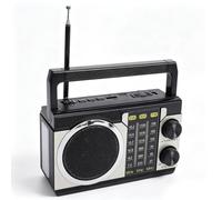 VBESTLIFE Haut-Parleur Bluetooth Rétro, Radio AM FM SW Vintage avec Antenne Télescopique et Batterie Rechargeable, pour Maison, Voiture, Voyage, Camping