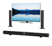 VBESTLIFE Haut-Parleur de Son TV, Haut-Parleur de Cinéma Maison Bluetooth 5.0 Détachable 2 en 1 50 W avec Surround 3D 3 Modes D'égalisation Arc Optique AUX, pour Projecteur TV PC (Prise UE)