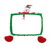 VBESTLIFE Housse de Moniteur Mignon, de Noël, étui de Protection pour Cadre D'affichage de Moniteur D'ordinateur de 19-27 Pouces, avec Conception de Ceinture élastique(Bonhomme