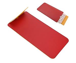 VBESTLIFE Housse de Protection pour Clavier en Cuir PU pour K380, Pochette de Protection de Clavier pour K380, Accessoires de Sac de (Rouge et Jaune)