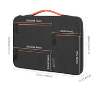 VBESTLIFE Housse pour Ordinateur Portable 15 Pouces, Sac étanche Absorbant Les Chocs, Poignée élastique pour Pro et Ordinateur Portable, Rangement Multifonctionnel pour étudiants, Doublure en (14)