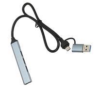 VBESTLIFE Hub de Type C avec 4 Ports USB 3.0, Station d'accueil Plug and Play en Alliage D'aluminium pour Ordinateur Portable de Bureau, Transmission Rapide, Largement Compatible