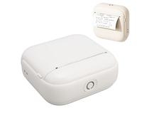 VBESTLIFE Imprimante Thermique Portable, Imprimante Bluetooth 203dpi sans Interruption sans Fil sans Fil, Support 57x30 Mm, pour Les étudiants (White)