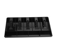 VBESTLIFE Insert de Tiroir-caisse, Plateau de Tiroir-caisse POS avec 5 Grilles pour un Rangement Bien rangé, Plateau de Pièces de Monnaie, Coffre-fort pour Petites Entreprises (BLACK)