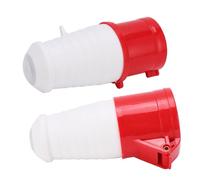 VBESTLIFE Jeu de Fiches de Connecteur Industriel, triphasé, 4 Broches, 32A, 380 415V, IP44, Robuste avec Coque PA66 et Contacts en Laiton nickelé