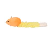 VBESTLIFE Jouet en Peluche Doux pour Chat, Forme de Souris à Longue Queue avec Herbe à Chat pour Jouer, Nettoyage des Dents, Soulagement du Stress (Orange)