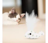 VBESTLIFE Jouets Teaser pour Chat, Animaux en Peluche Doux, Poisson avec Plumes, Ensemble de Jouets Interactifs pour Animal de Compagnie, Exercice Amusant, Vert et Bleu