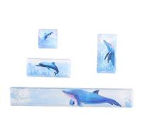 VBESTLIFE Keycap DIY Dolphin Pattern Clavier Keycaps Space + ESC + Enter + Numpad Enter Keycap pour Clavier mécanique(Blue)