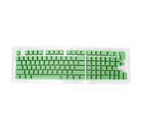 VBESTLIFE Keycaps, 117Keys Set Custom Keycap OEM Profile Solid Color OPQ Opaque Keycaps Remplacement Compatible 61/64/68/71/78/82/84/87 Touches Clavier Mécanique(Fromage Vert Blanc)