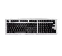 VBESTLIFE Keycaps, 117Keys Set Custom Keycap OEM Profile Solid Color OPQ Opaque Keycaps Remplacement Compatible 61/64/68/71/78/82/84/87 Touches Clavier Mécanique(Lettre Rouge Noire)