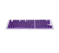 VBESTLIFE Keycaps, 117Keys Set Custom Keycap OEM Profile Solid Color OPQ Opaque Keycaps Remplacement Compatible 61/64/68/71/78/82/84/87 Touches Clavier Mécanique(Blanc Violet)