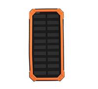VBESTLIFE Kit de Bricolage Solaire 20 000 MAh, Charge Rapide, Double USB, étui de Banque d'alimentation Mobile pour Les Voyageurs (Orange)