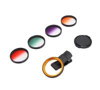 VBESTLIFE Kit de Filtre CPL pour Téléphone 52 Mm, Ensemble de 4 Filtres de Couleur Gradués à Clipser avec Cadre en Alliage D'aluminium, Pince D'objectif pour Téléphones Mobiles
