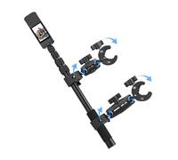 VBESTLIFE Kit de Montage de Moto pour 360 X5 X4 X3, Double Pinces Support de Guidon avec 59 Pouces Selfie Stick pour Moto et Vélo équitation Records