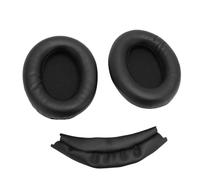 VBESTLIFE Kit de Remplacement de Coussinets d'oreille et de Bandeau pour écouteurs Supra-Auriculaires WH-1000XM3, Pièce de Réparation de Coussinets de Serre-tête et D'oreillettes (Black)