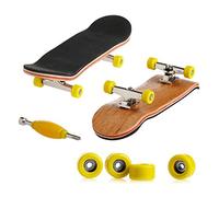 VBESTLIFE Kit de Skateboard Professionnel en Bois D'érable pour Enfants, Cadeau de Noël pour Enfants, Jouet D'assemblage Durable pour Le Développement de la Coordination (Yellow)