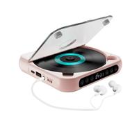 VBESTLIFE Lecteur CD Portable, émetteur-récepteur Bluetooth 5.3 avec Batterie Rechargeable, Entrée USB AUX, pour L'apprentissage des Langues en Voyage à Domicile et en Voiture