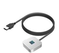 VBESTLIFE Lecteur D' Digitales USB, Scanner Biométrique D' Digitales à Reconnaissance Rapide Tactile à 360 ° pour Wins 10, 11, Support Wins Hello (Silver)